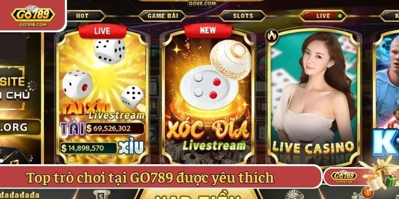 Danh sách top trò chơi tại GO789 được yêu thích